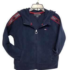 Tommy Hilfiger MENS Full-Zip Hoodie Jacket‎ W/ Logo Tape Sleeves Fleece M NWT